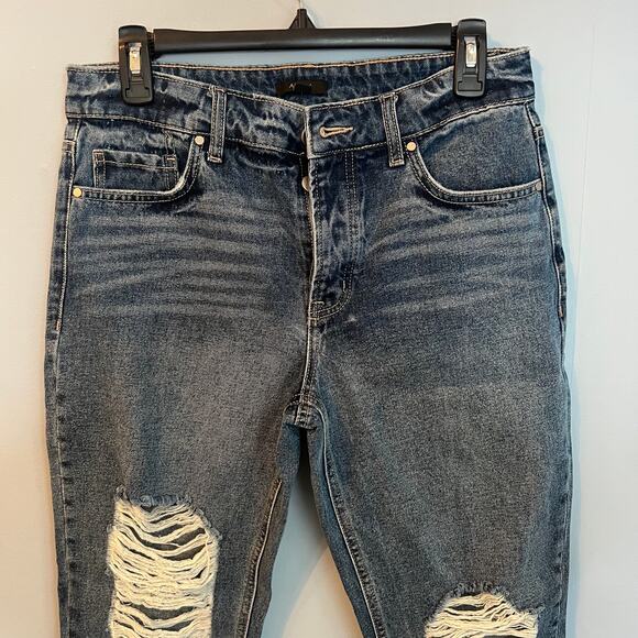 AFRM NEW Revolve Boyfriend Destroyed Luisa Denim Distressed Jeans Size 26 - Picture 7 of 13